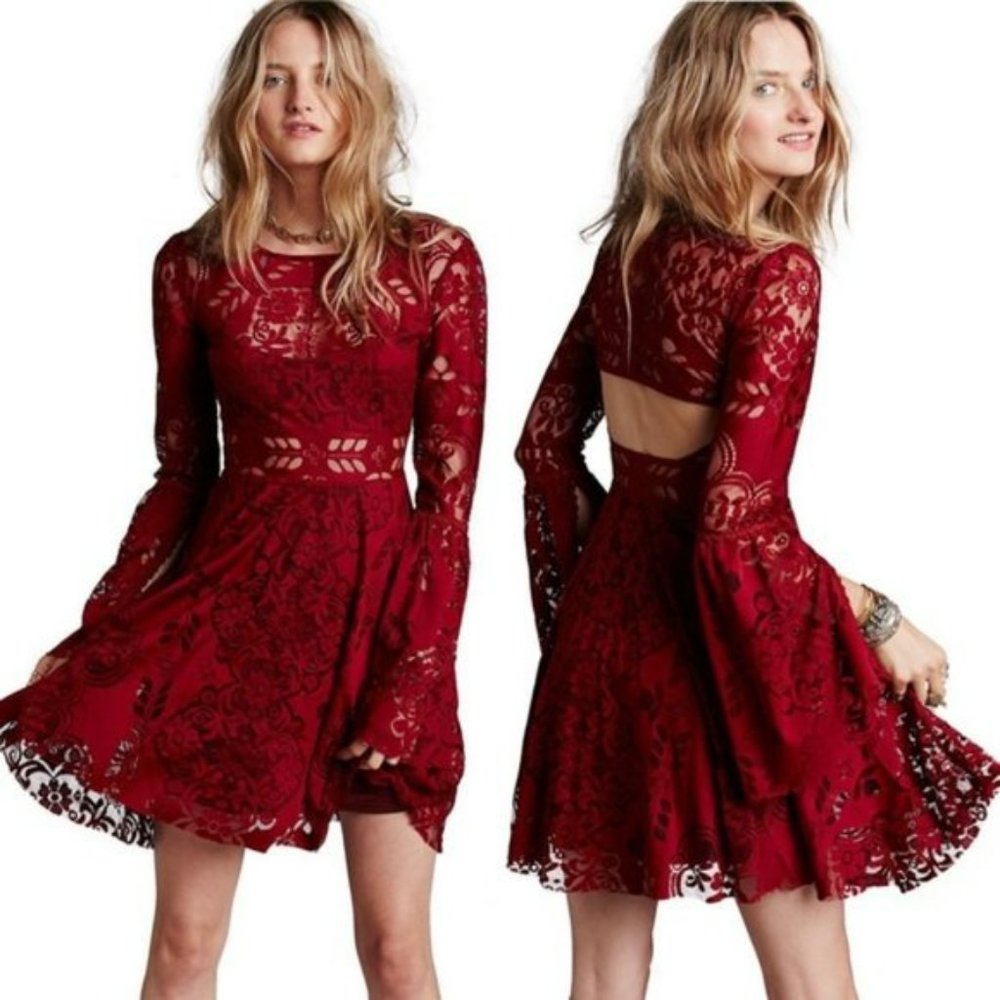 Sexy red free people dress